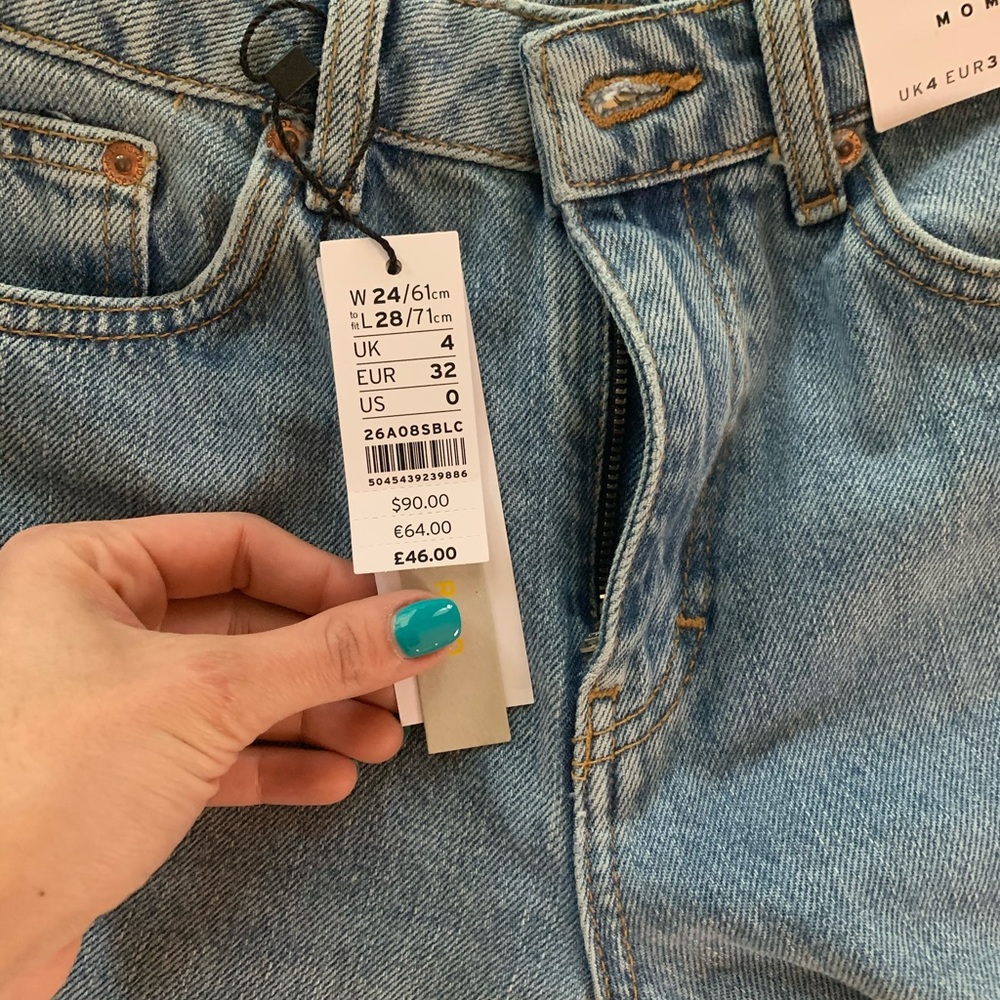 Topshop Mom Jeans NWT